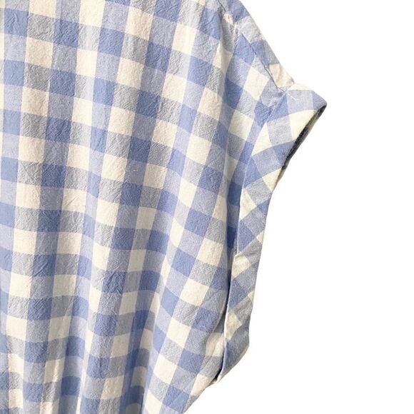 Louche Addie Picnic Check Playsuit Blue and White Size US 10 - Picture 7 of 12